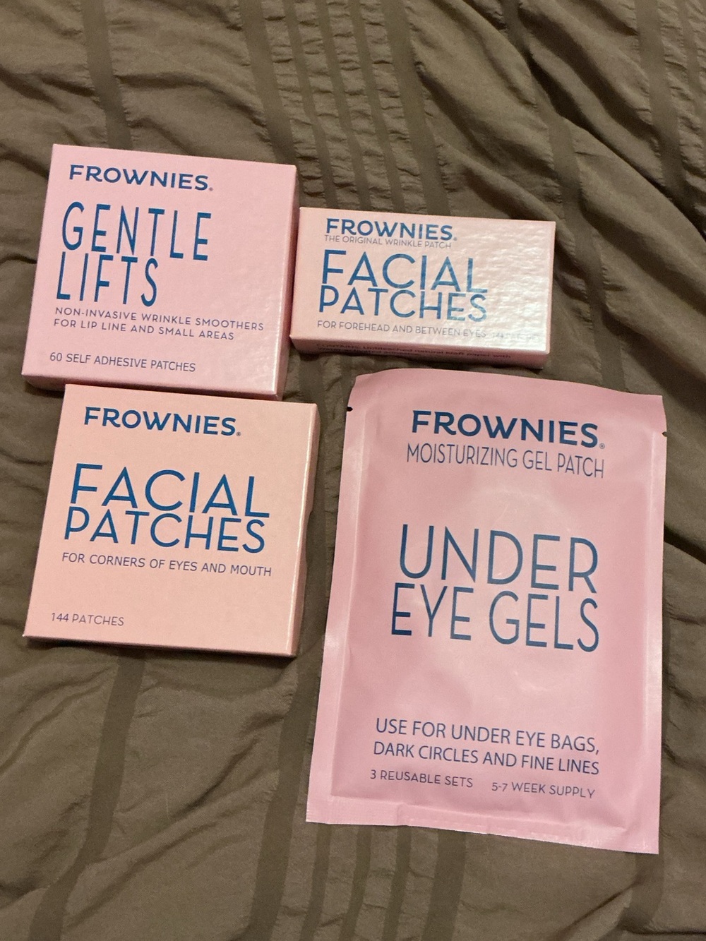 Frownies Pink Under Eye Gels & Facial Patch Set of 4